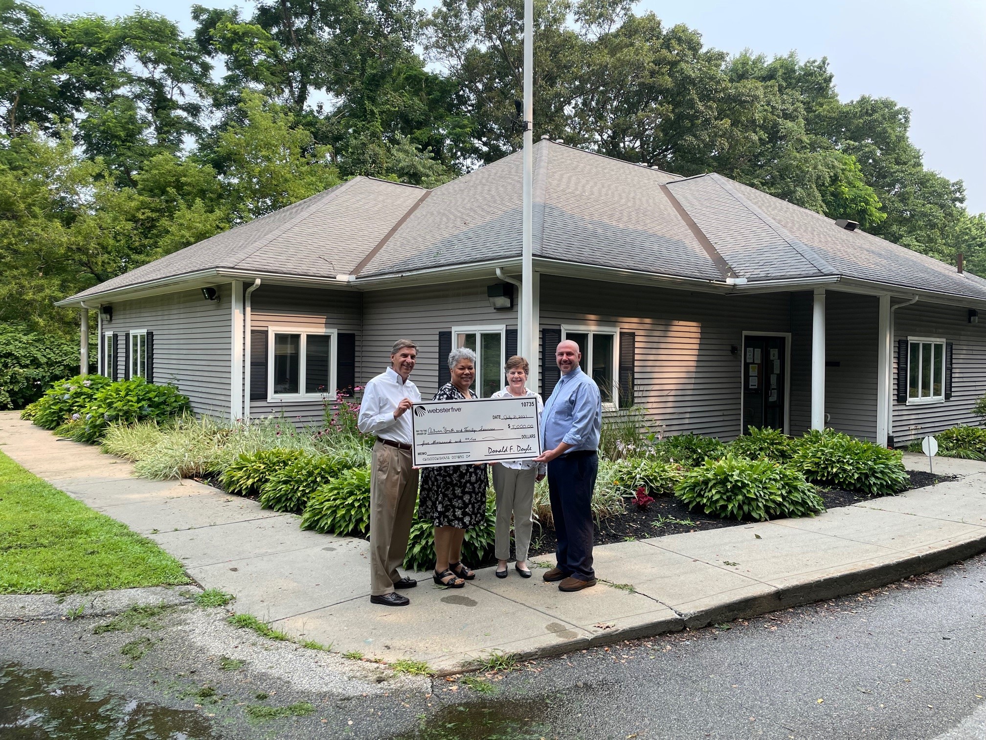 5,000 Donation to Auburn Youth & Family Services Webster Five